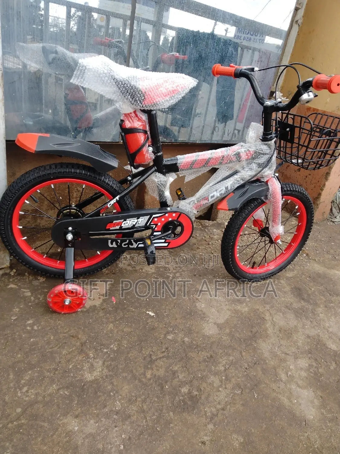 Size 16"Red Bike for Kids With Adjustable Seat