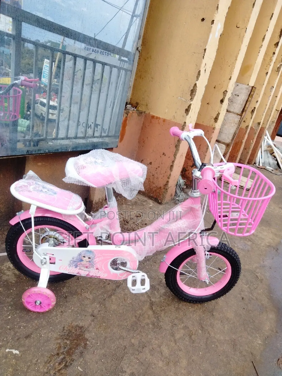Size 12"Kids Pink Bike With Adjustable Seat