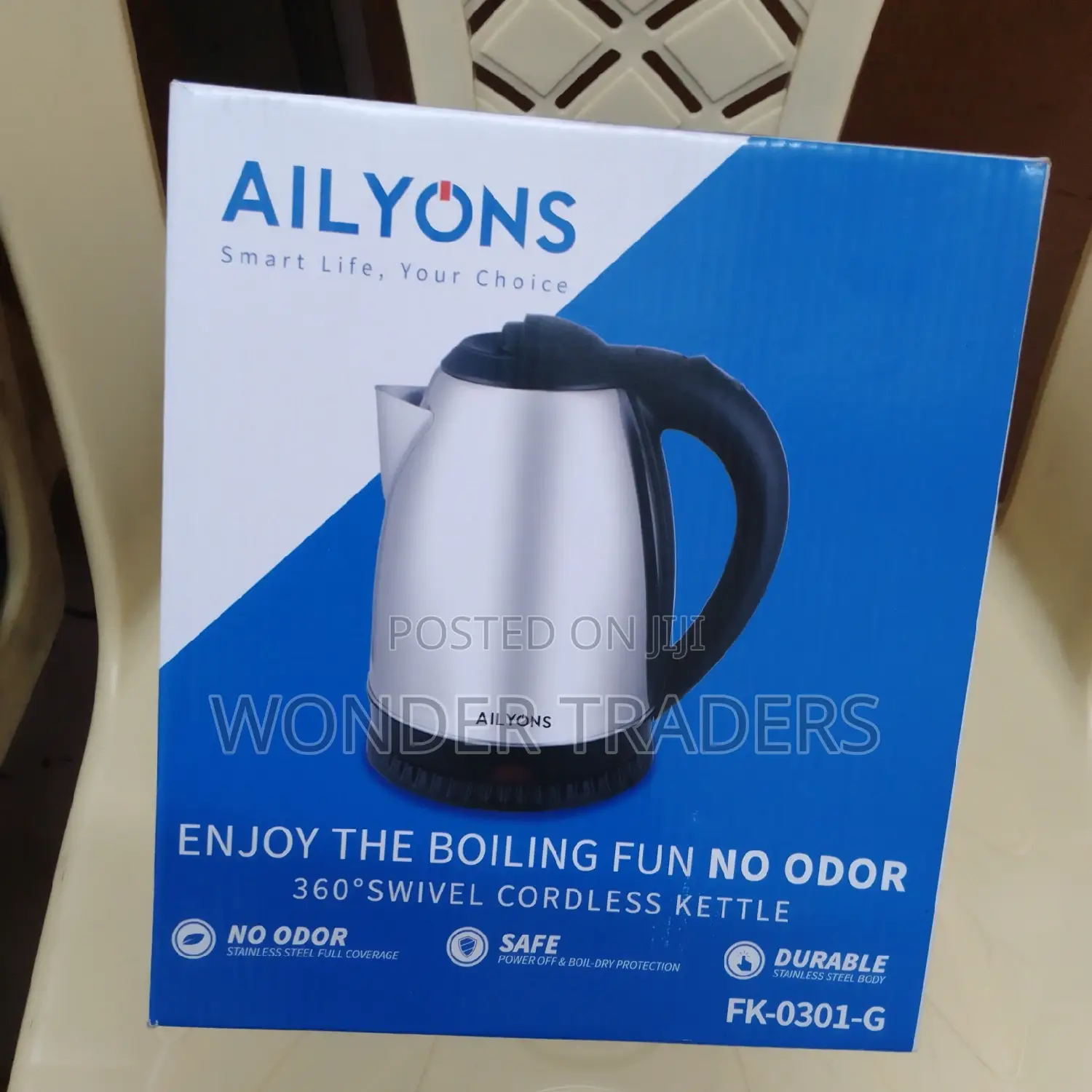 Kettle -Ailyons Stainless Cordless Electric Kettle