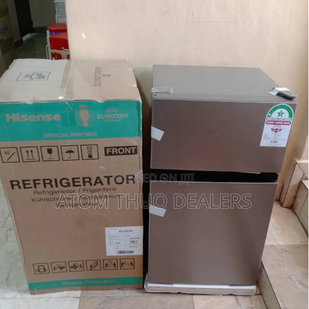 Grey Hisense 91 Litres Double Door Fridge