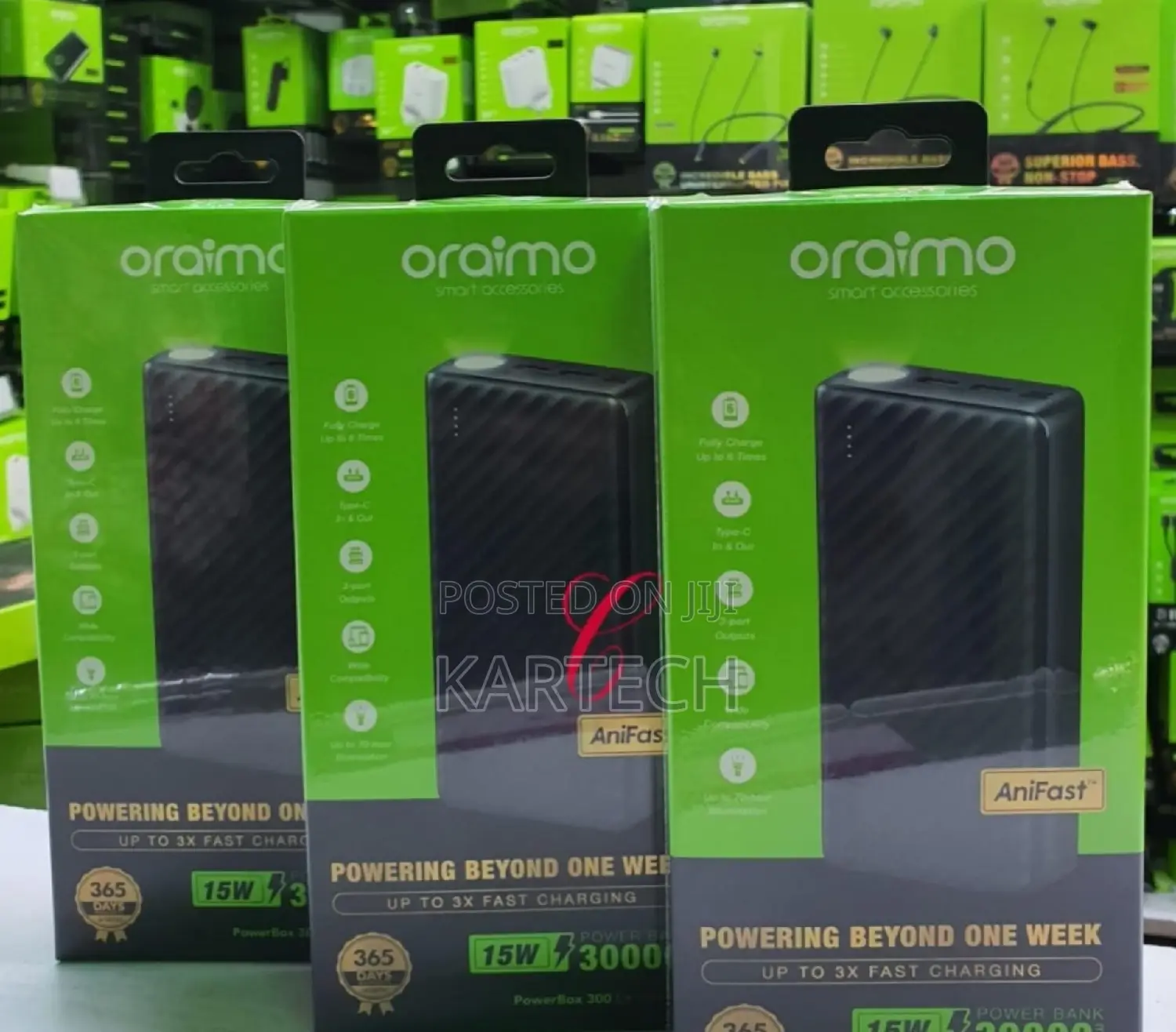 Oraimo Powerbox 300 Lit 30,000mah Power Banks Available