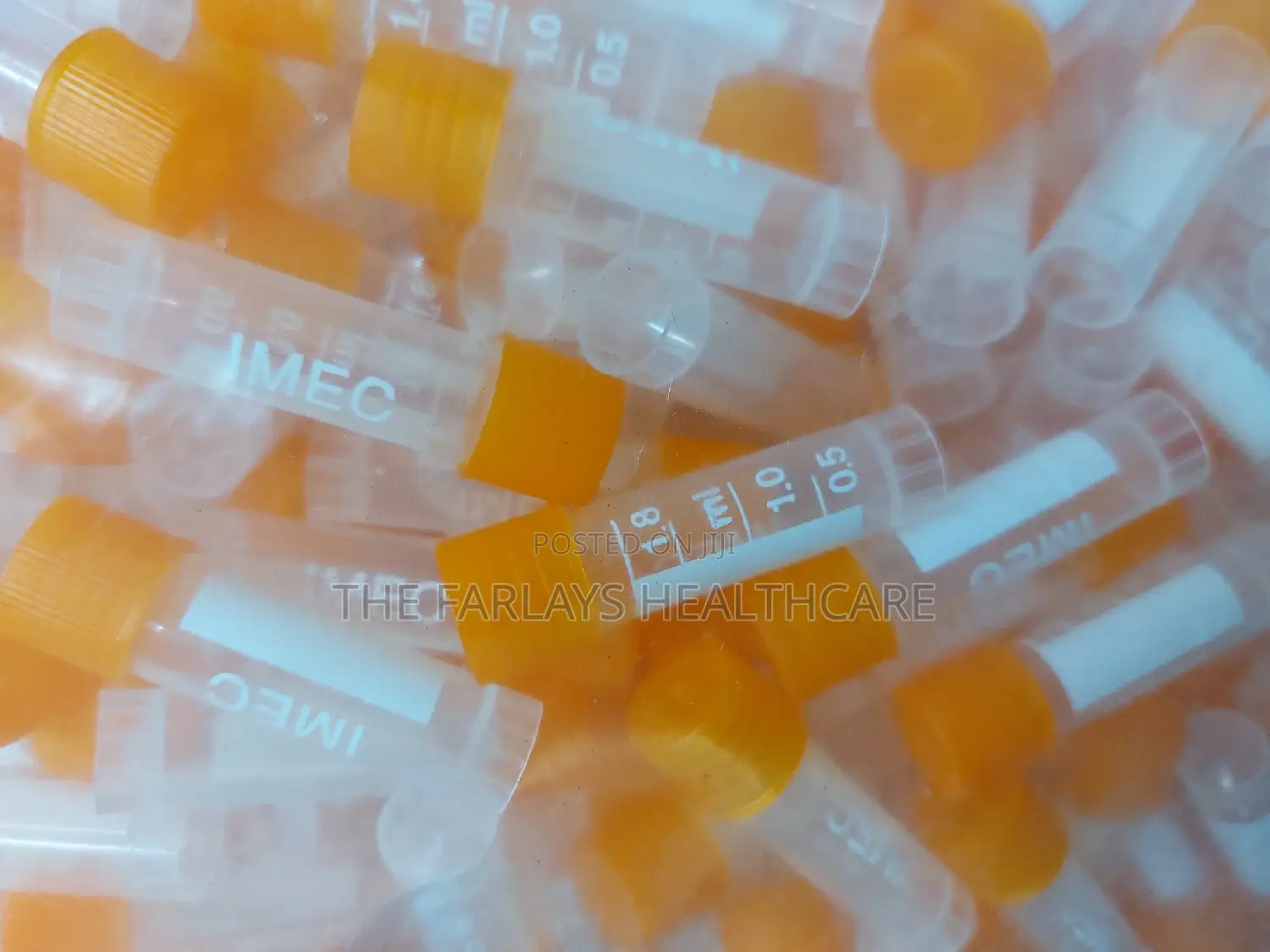 Cryovials Orange Tops. -500s