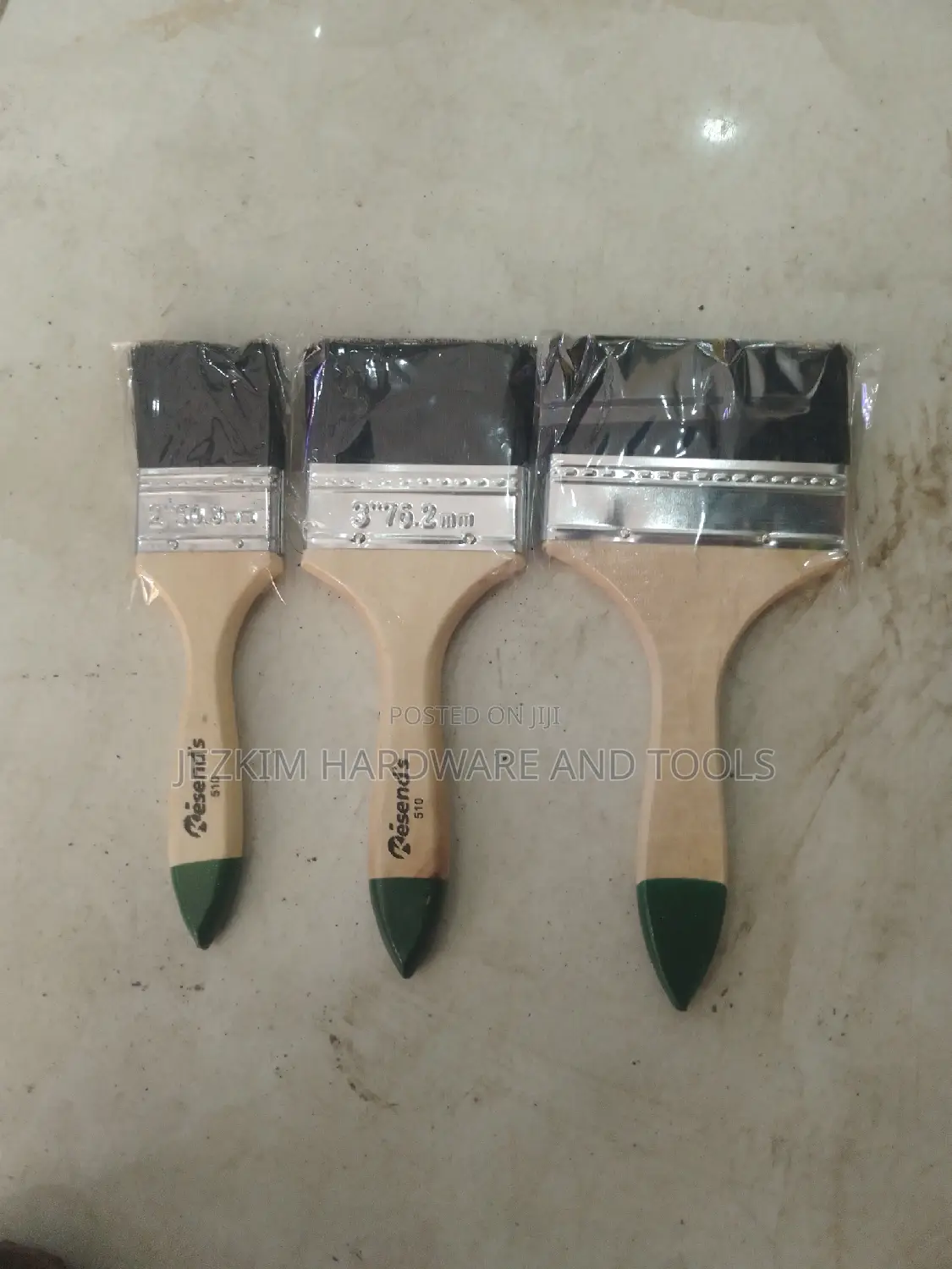 Green Tip Painting Brush 1/2", 3/4" 1" 2 "3"4