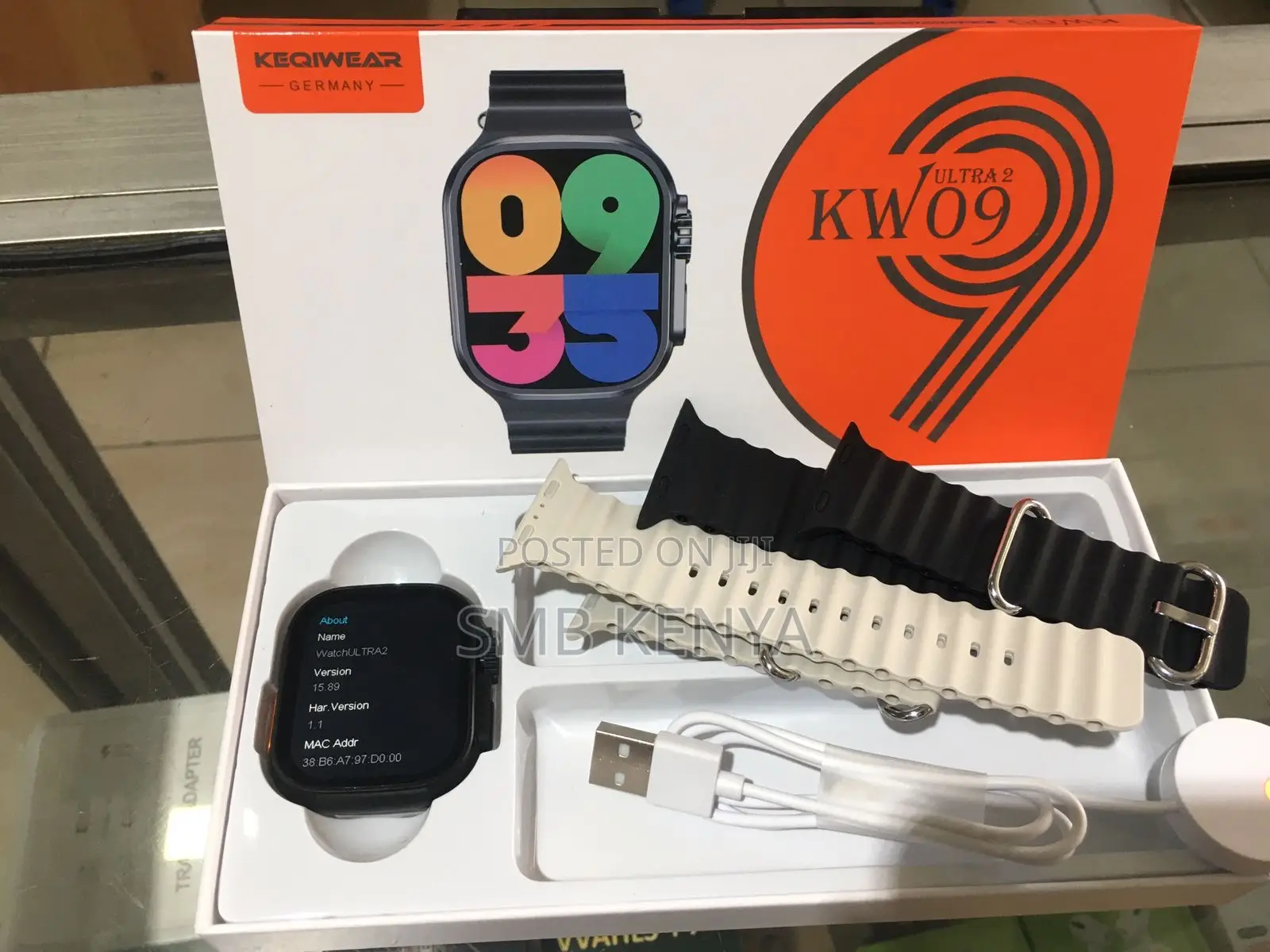 Ultra 2.0 Smart Watch, 2 Straps, Wireless Charging