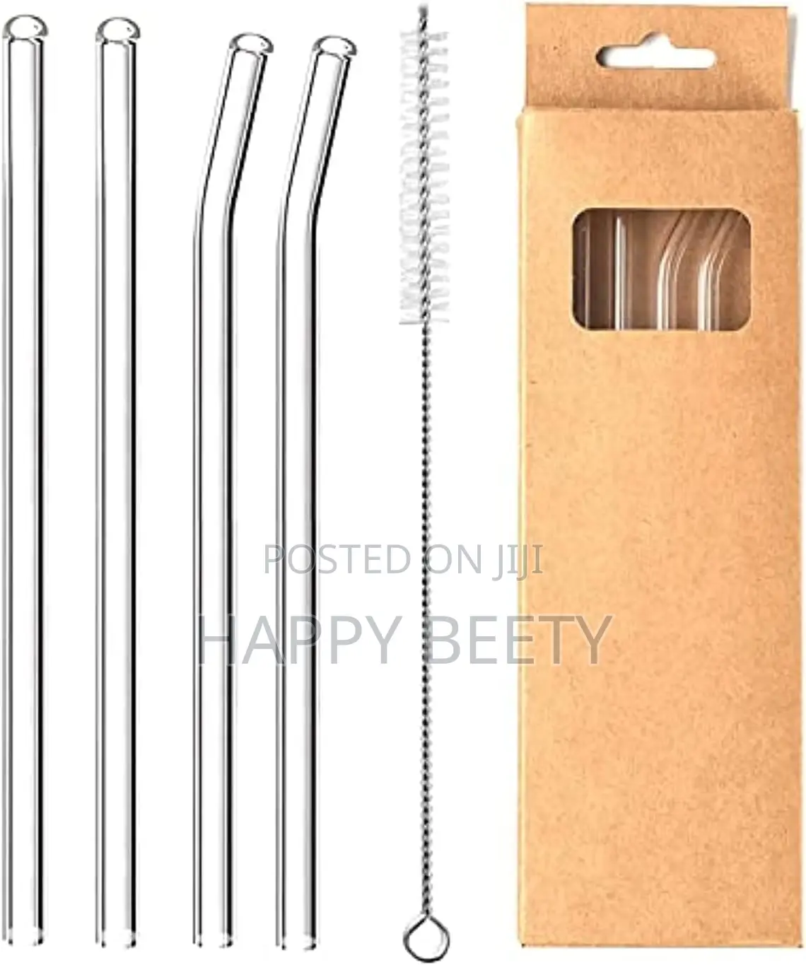 Reusable Glass Straws(4pcs)