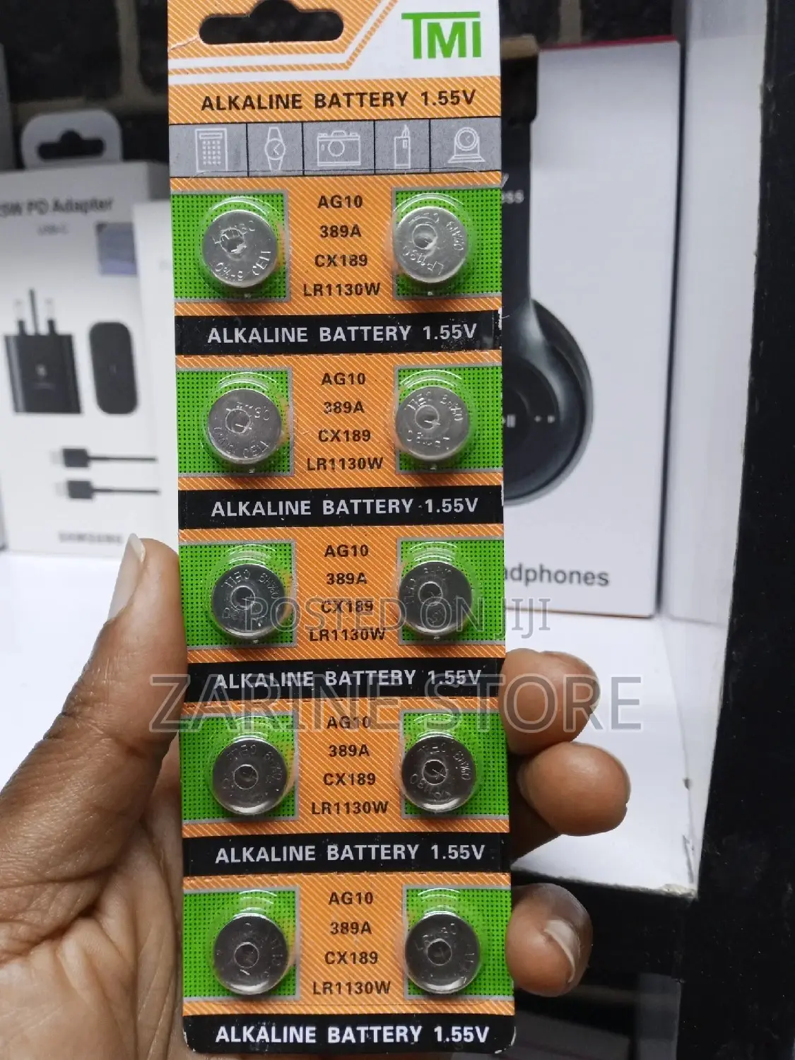 Ag10 Alkaline Battery of 1.55v 389A