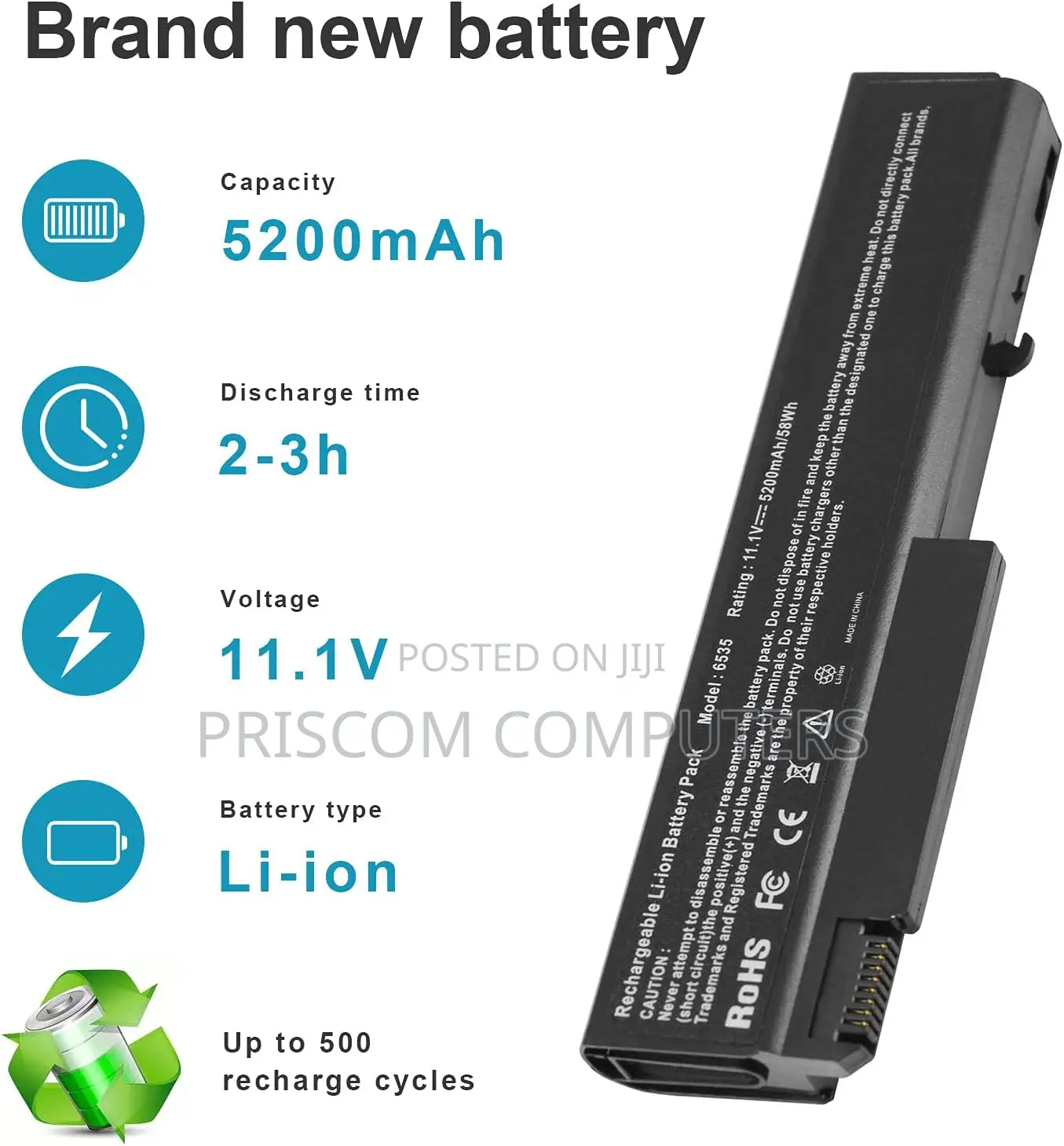 Td06 Battery for HP Elitebook 8440P 6930P 6530B 6730B 6455B