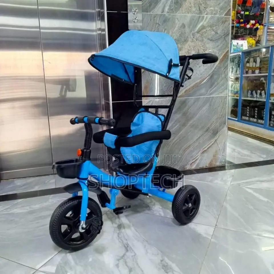 Tricycle With Canopy
Pushable Handle
