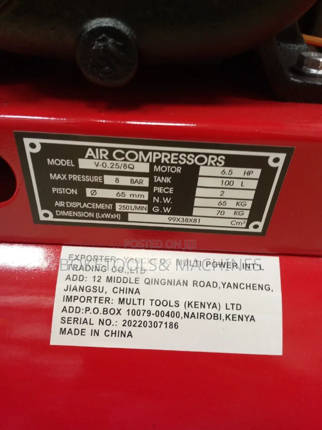 Lenhard 100L Double Piston Petrol Air Compressor