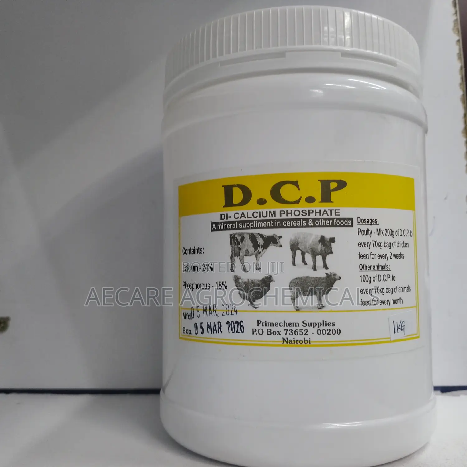 Di- CALCIUM PHOSPHATE ( DCP ) 1kg SUPPLEMENT