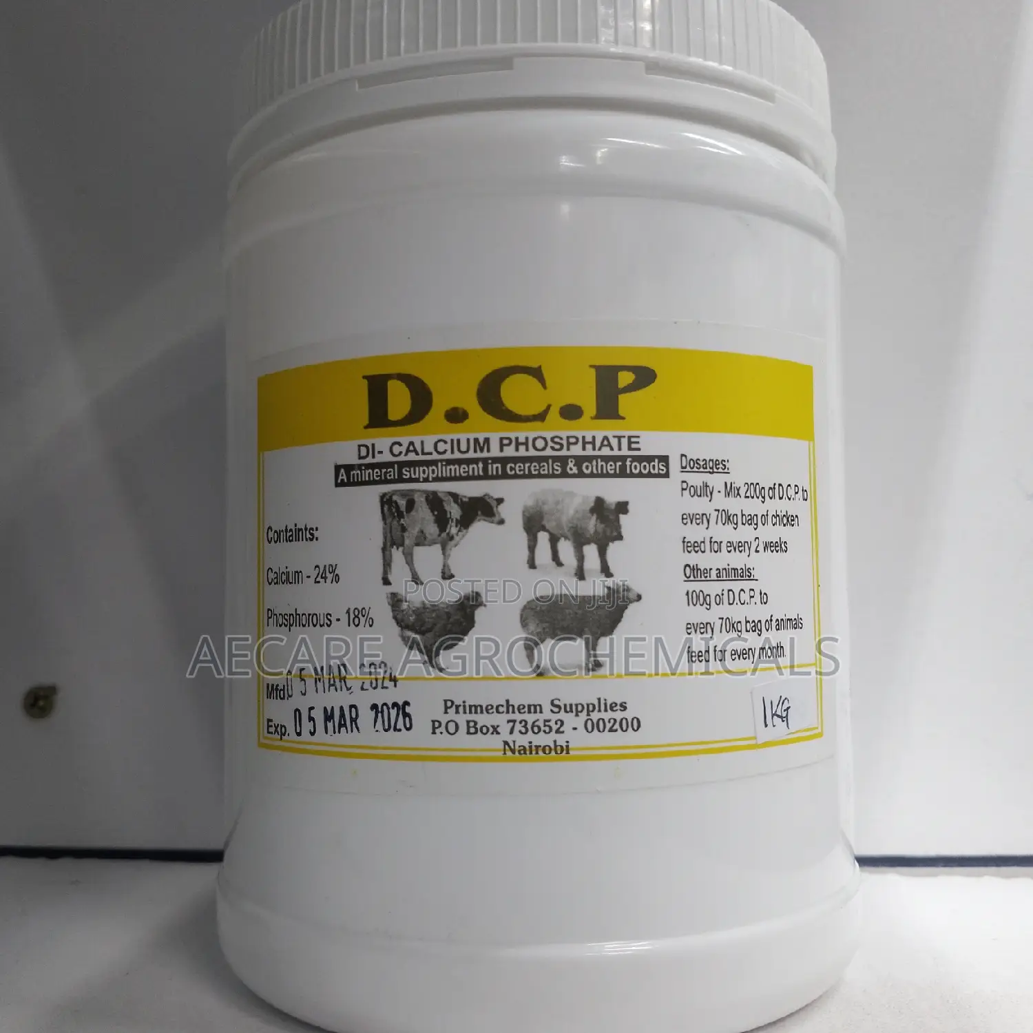 Di- CALCIUM PHOSPHATE ( DCP ) 1kg SUPPLEMENT