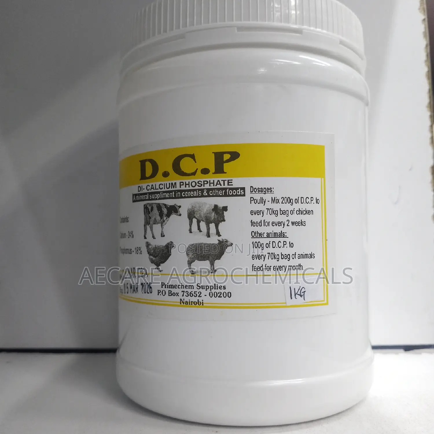 Di- CALCIUM PHOSPHATE ( DCP ) 1kg SUPPLEMENT