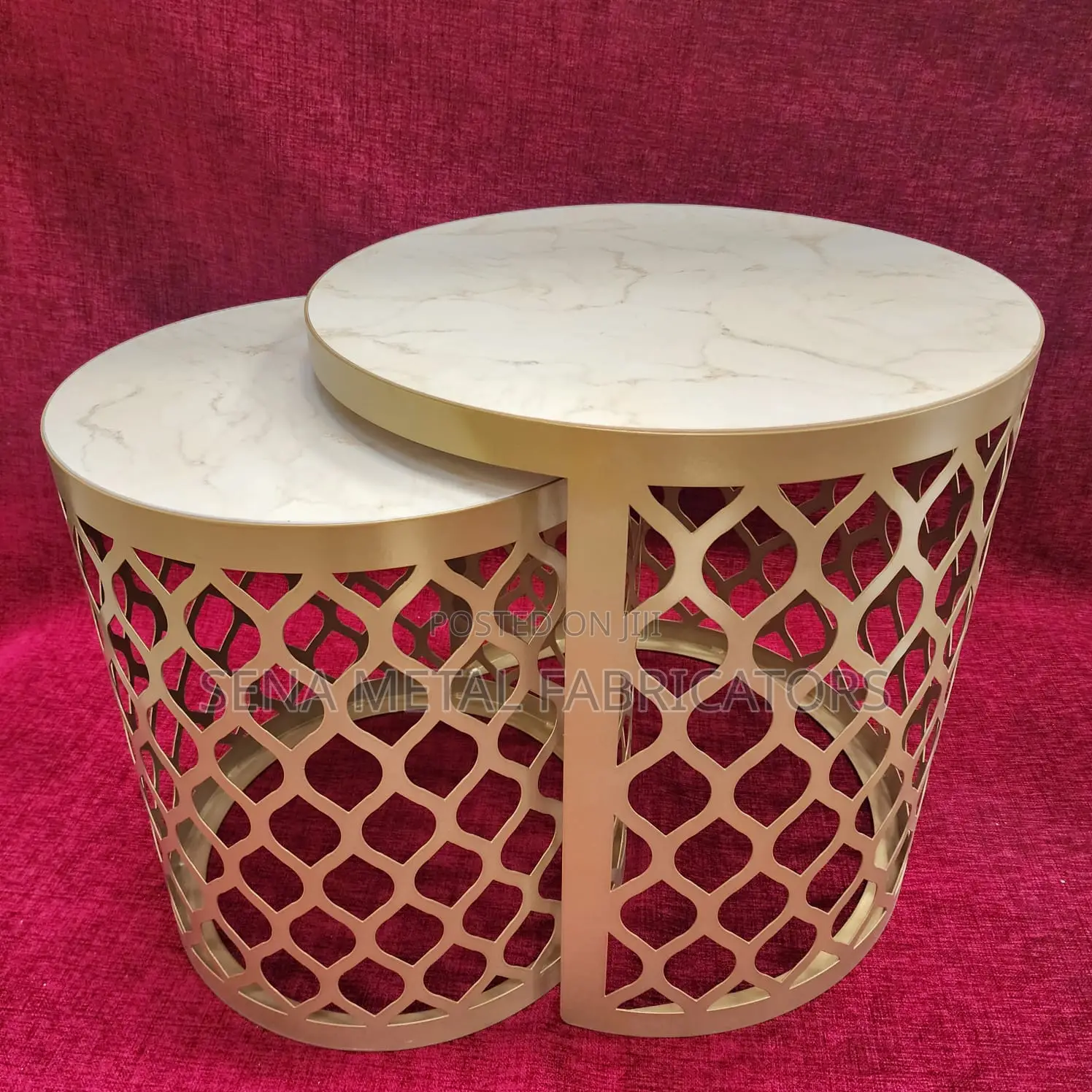 High-Quality Nesting Stools With Laser-Cut Designs.