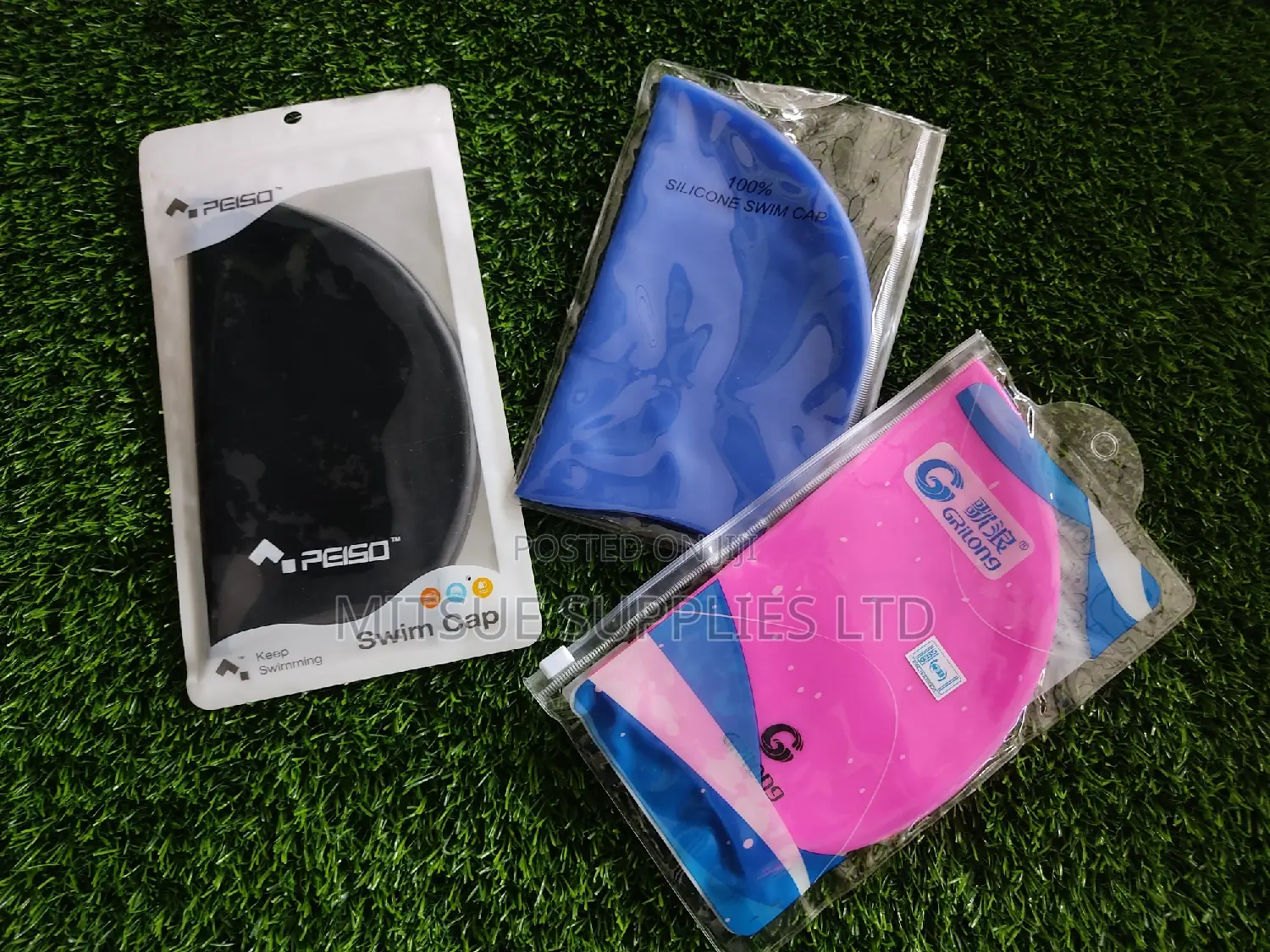 Silicon Swim/Swimming Caps Assorted