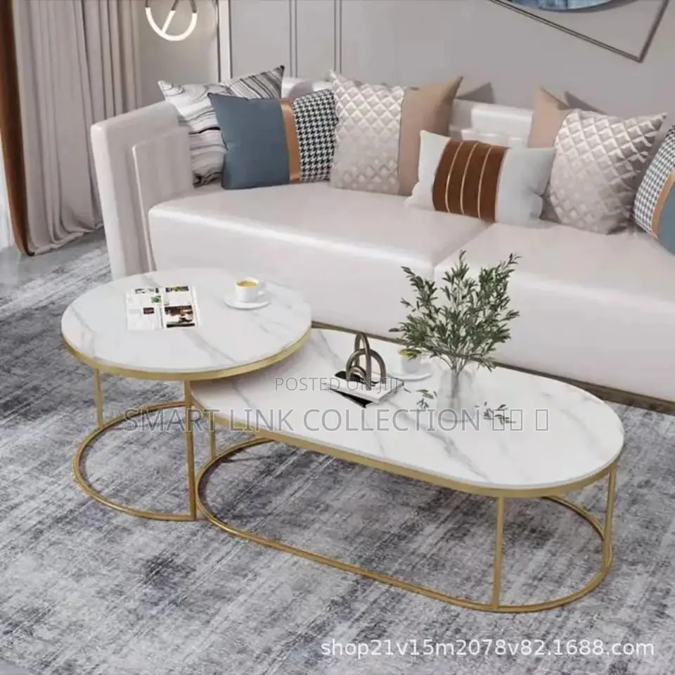 Glass Top Nesting Coffee Table Set(2pcs)