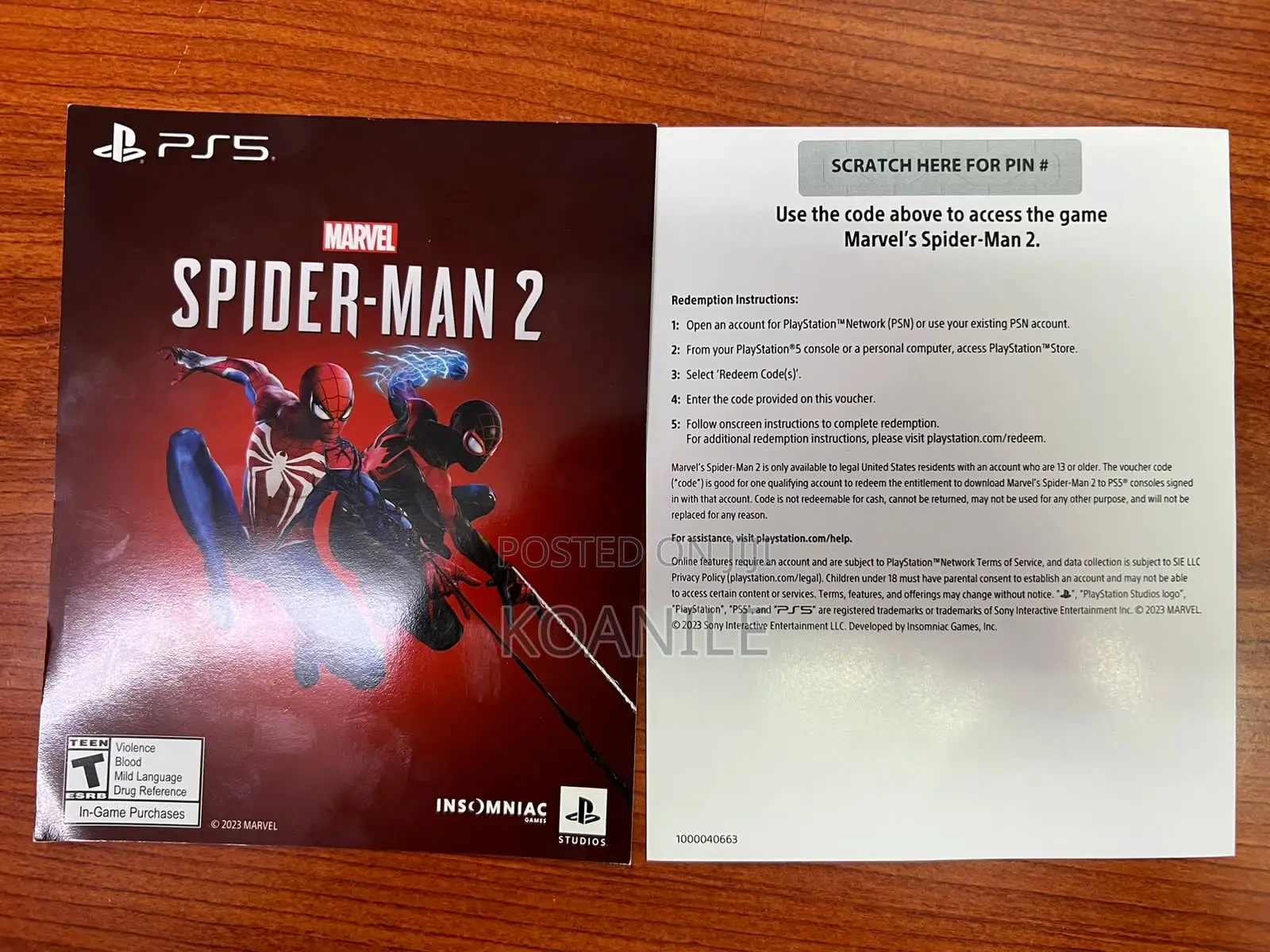Ps5 Spiderman 2 (Digital Code)