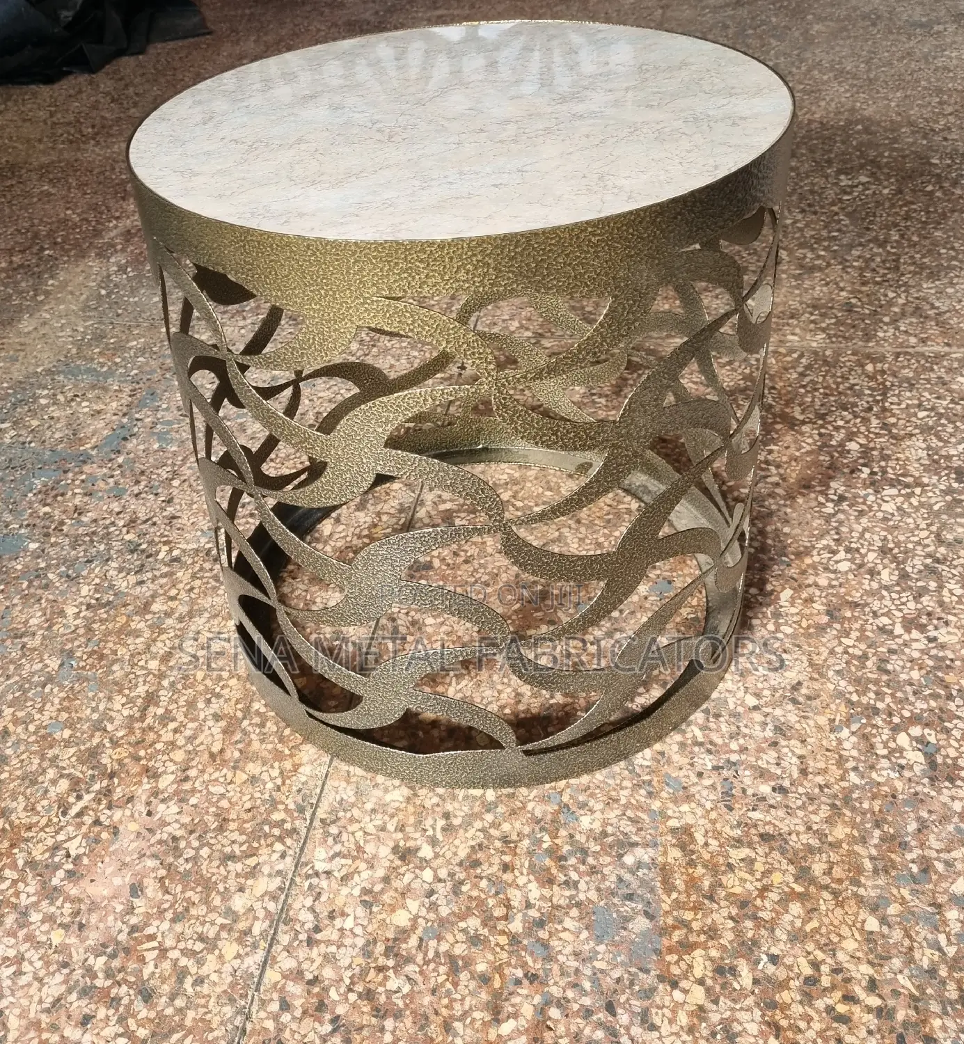 High-Quality Laser Cut Powdercoated Side Table.