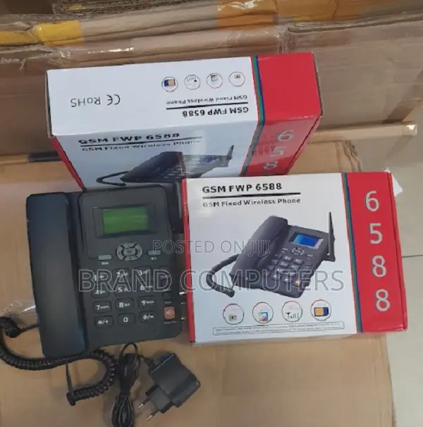 GSM Fixed Wireless Phone With SIM Card Slot - Black