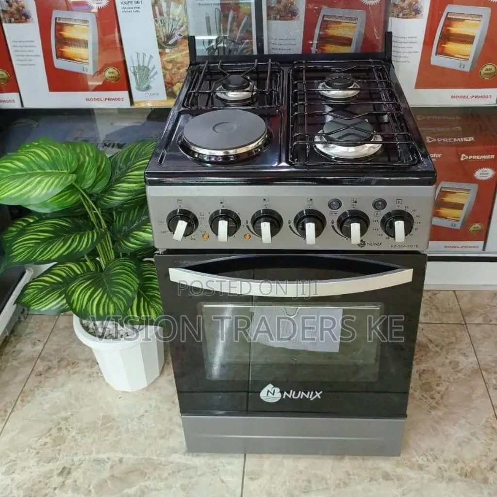 Nunix Standing Cooker 3+1 Electric Oven 50x55cm