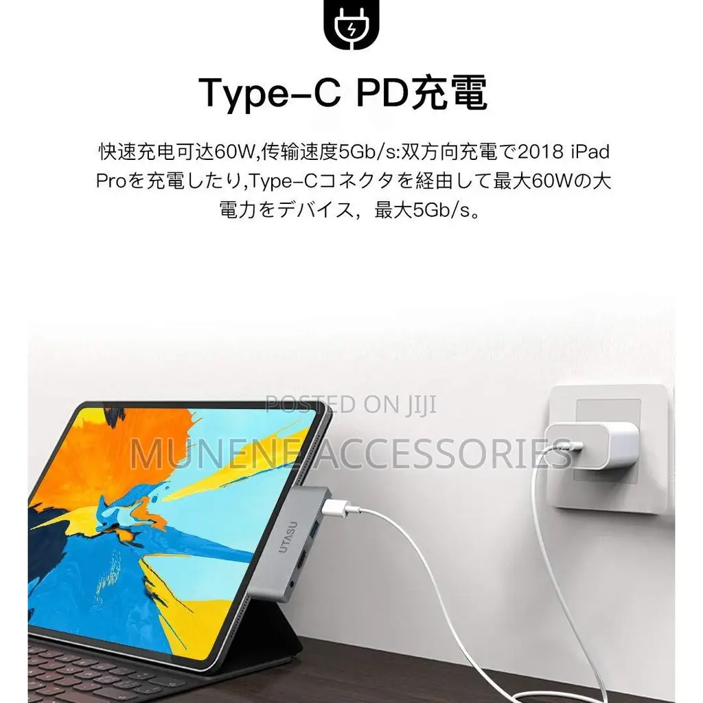 USB C Hub Adapter for iPad Pro 11", Air 4, 4in1 Dock Station