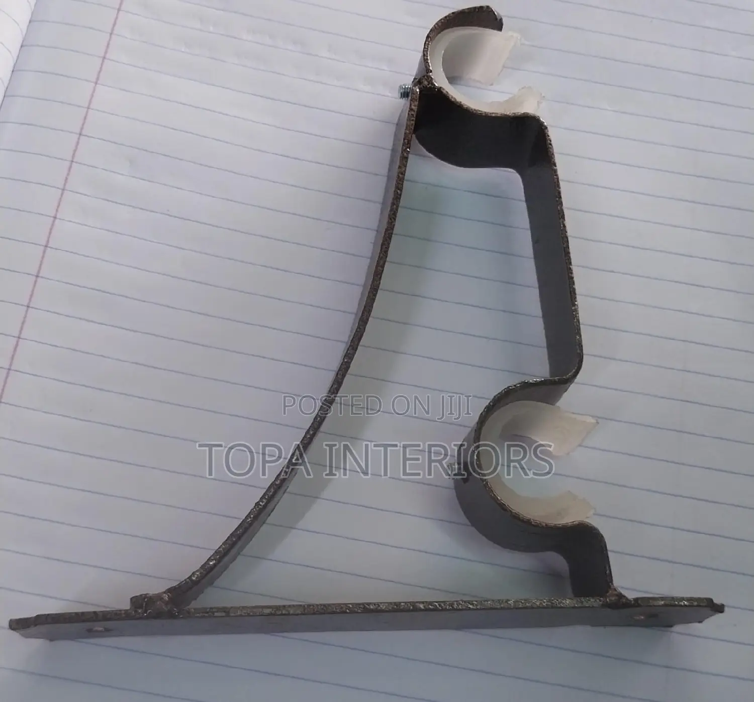 Double Brackets Jua Powder Coated Jua Kali Curtain Rods
