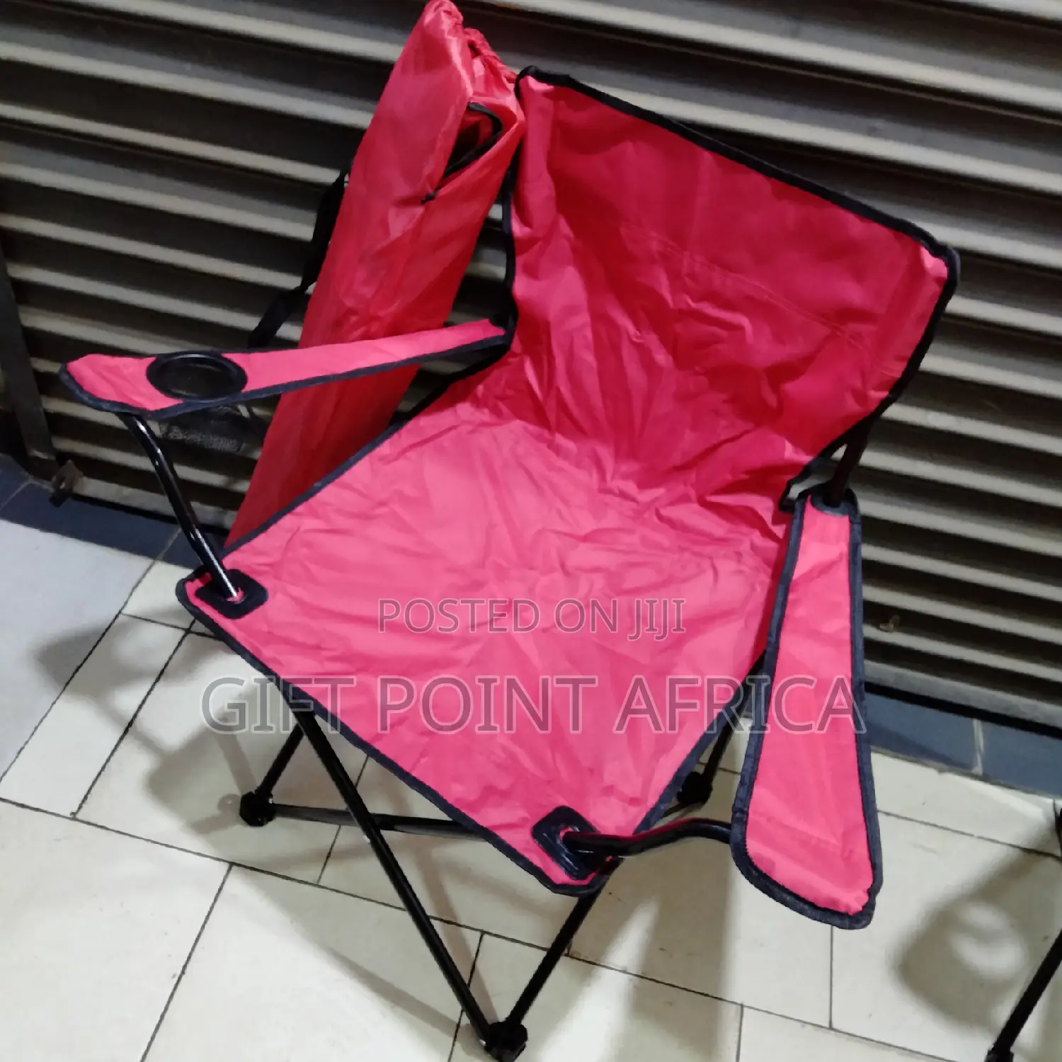 Foldable Camping Chairs Red in Color