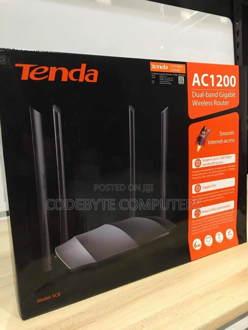 Tenda AC8 AC1200 Dual-Band Gigabit Wifi Router