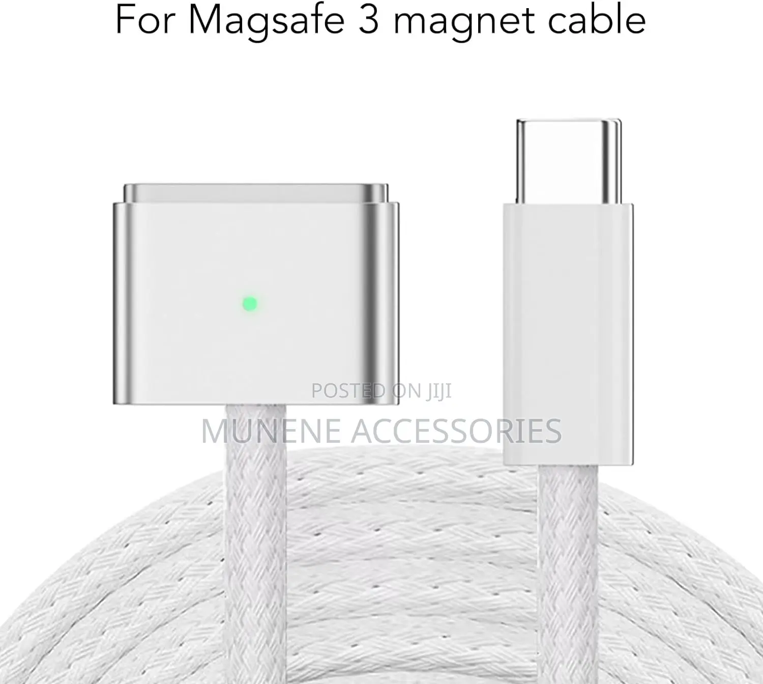 USB C to Magsafe 3 Cable 2m Braided LED Charging Indicator