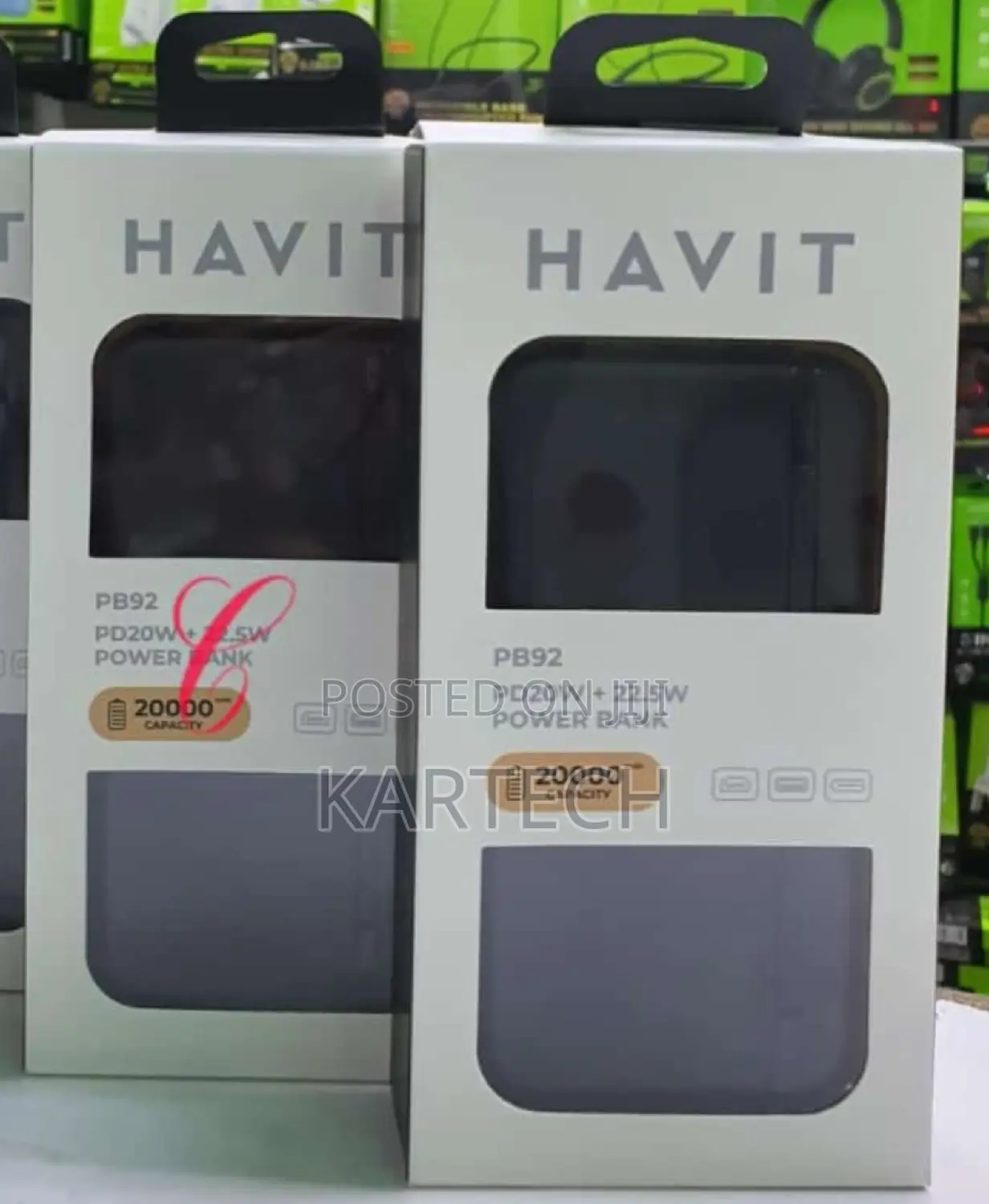 Havit 20000mah 22.5W Fast Charging Power Bank