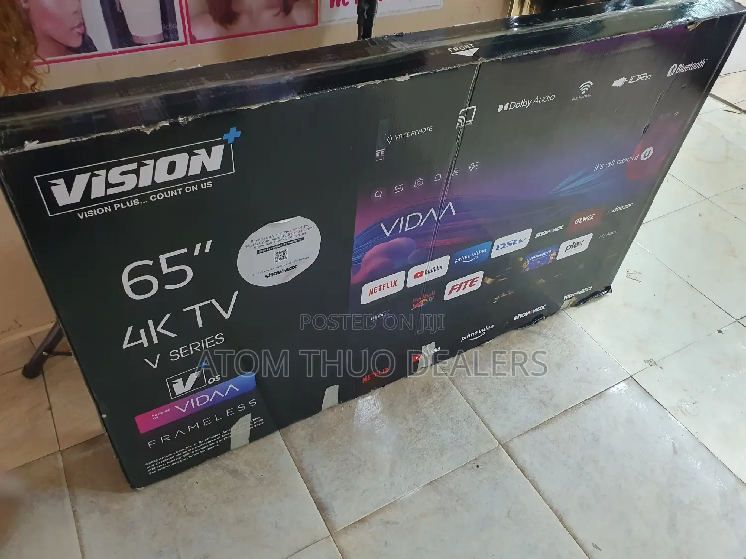 Vision Plus 65 Inches Frameless V+ Osdolby Sound Smart TV