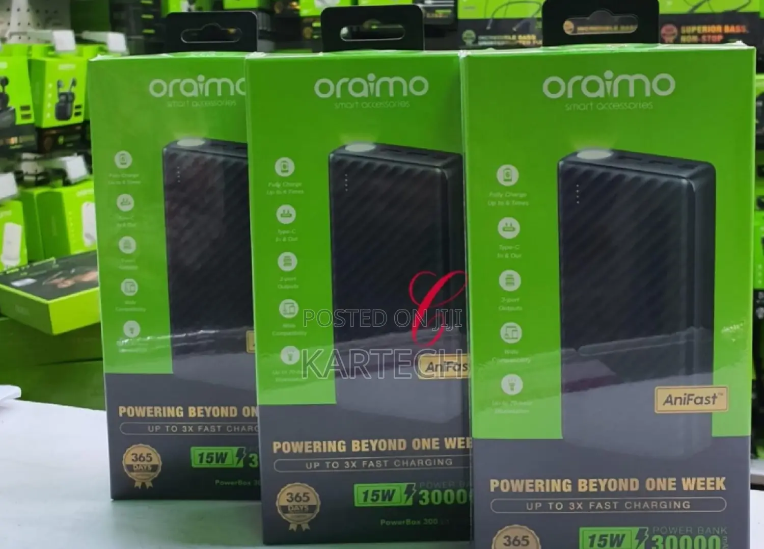 30,000mah Oraimo Powerbox 300 Lit OPB-1301 Power Bank