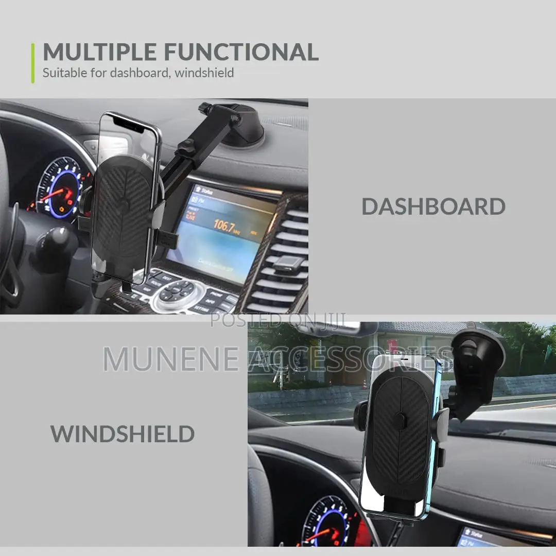 Car Suction Cup Phone Holder Long Mount Dashboard Windshield