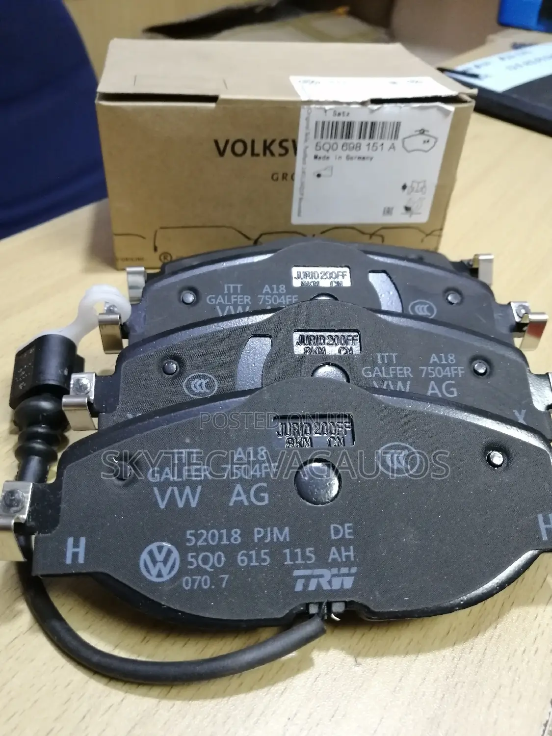 Volkswagen/Audi Front Brake Pad. Mk7,A3,Tiguan,Passat