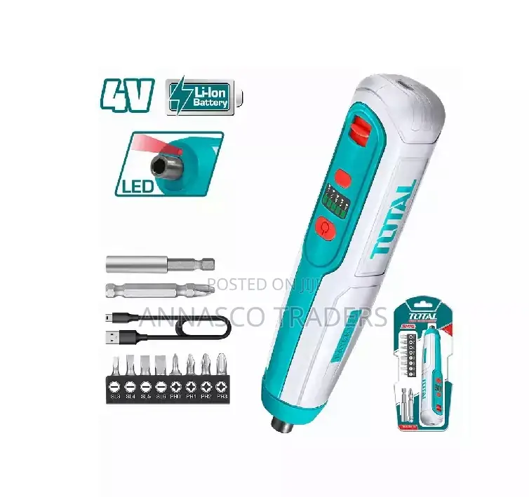 TOTAL STRONG Lithium-Ion Cordless Screwdriver 4V