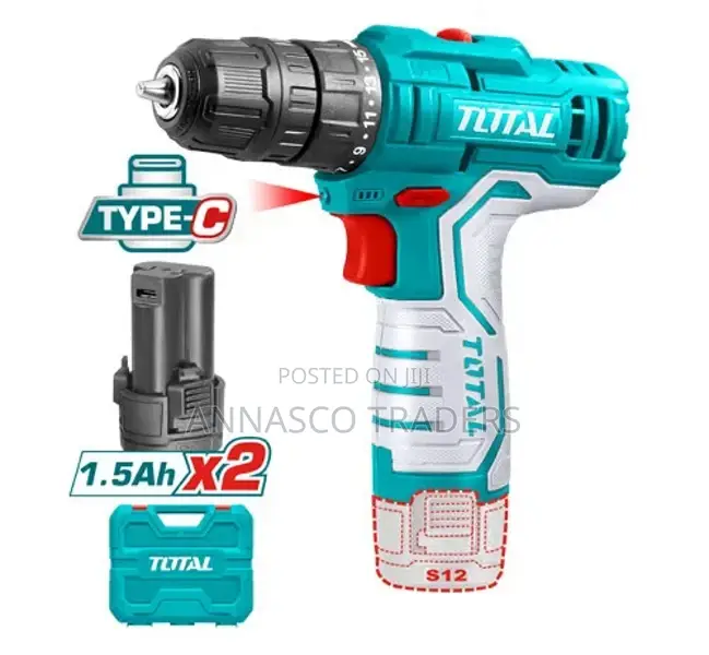 Total Tdli12328 Quality Lithium-Ion Cordless Drill 12V