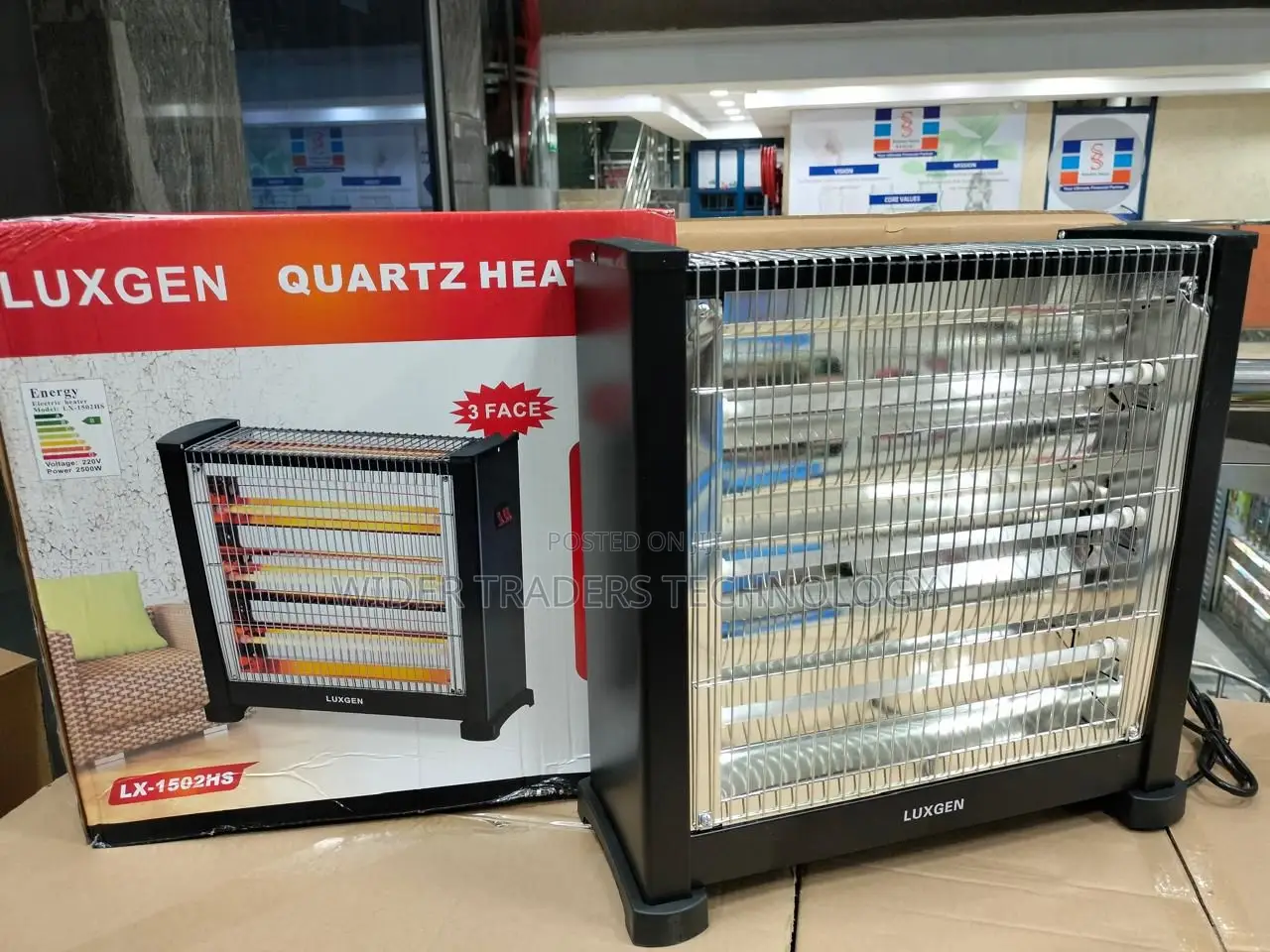 Quality Quartz 3 Face Room Heater Luxgen -LX-1502