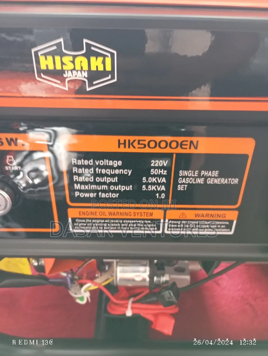 Generator - Hk 5000en 5.5kva