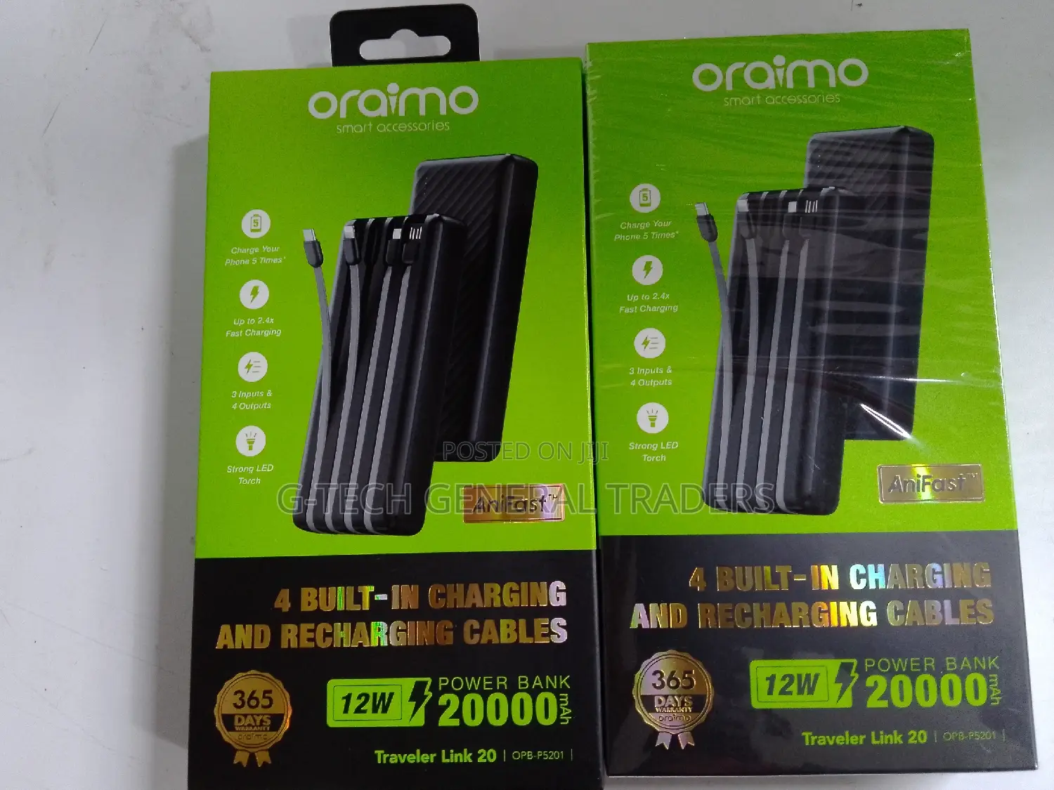 Powerbank Available! Oraimo 20000mah Durable Powerbank