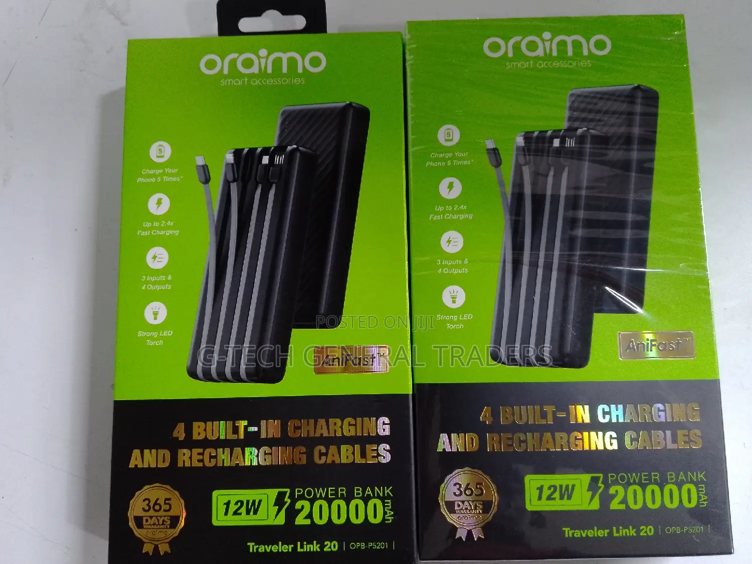 Powerbank Available! Oraimo 20000mah Durable Powerbank