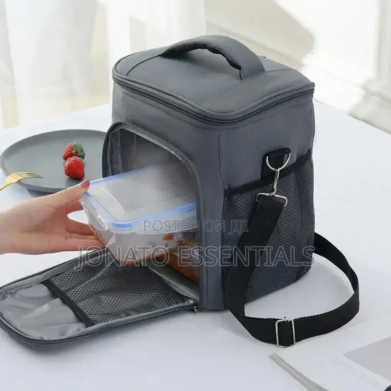 2 Layer Large Capacity Insulated Lunch Box Bag