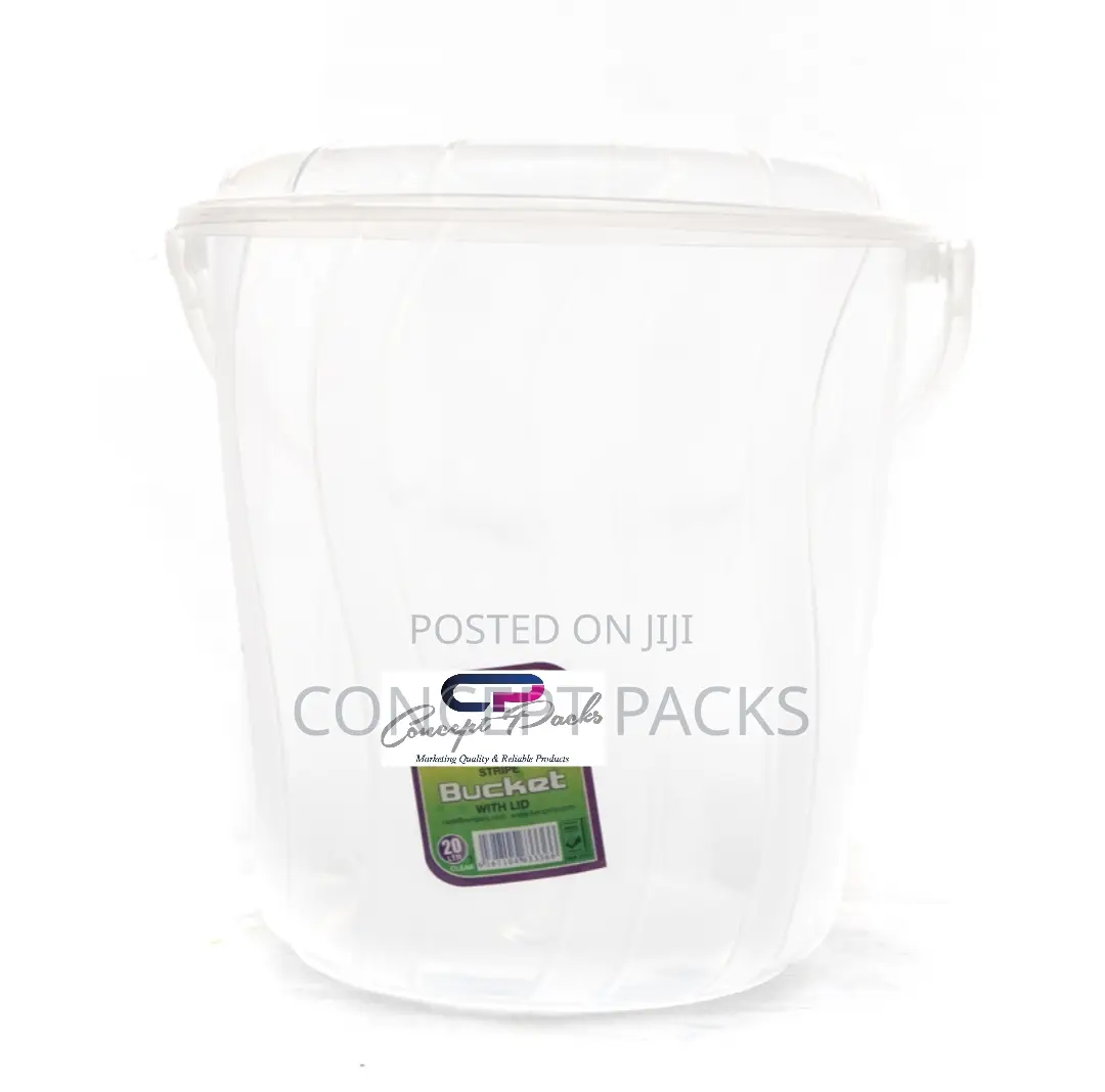 20 Litres Clear Bucket With Lid.