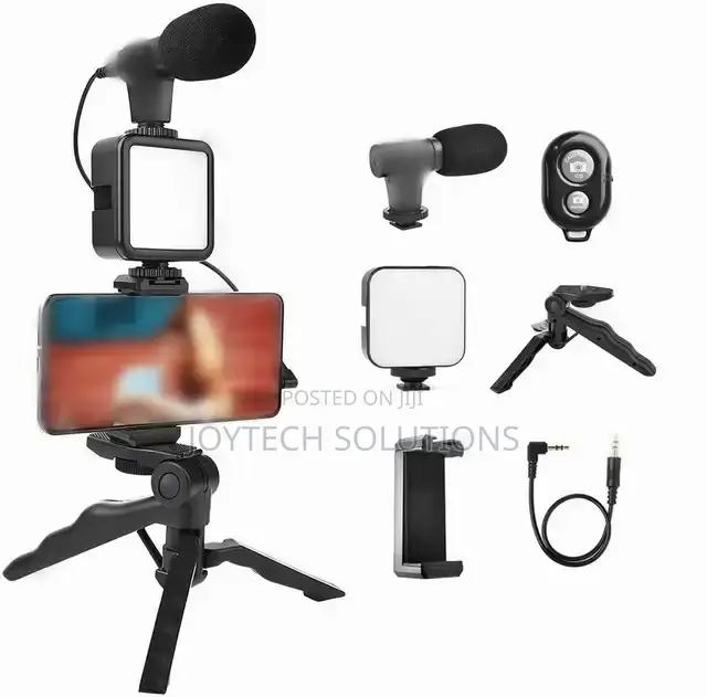 Flexible Ring Light Tripod With Microphone: Shot Gun