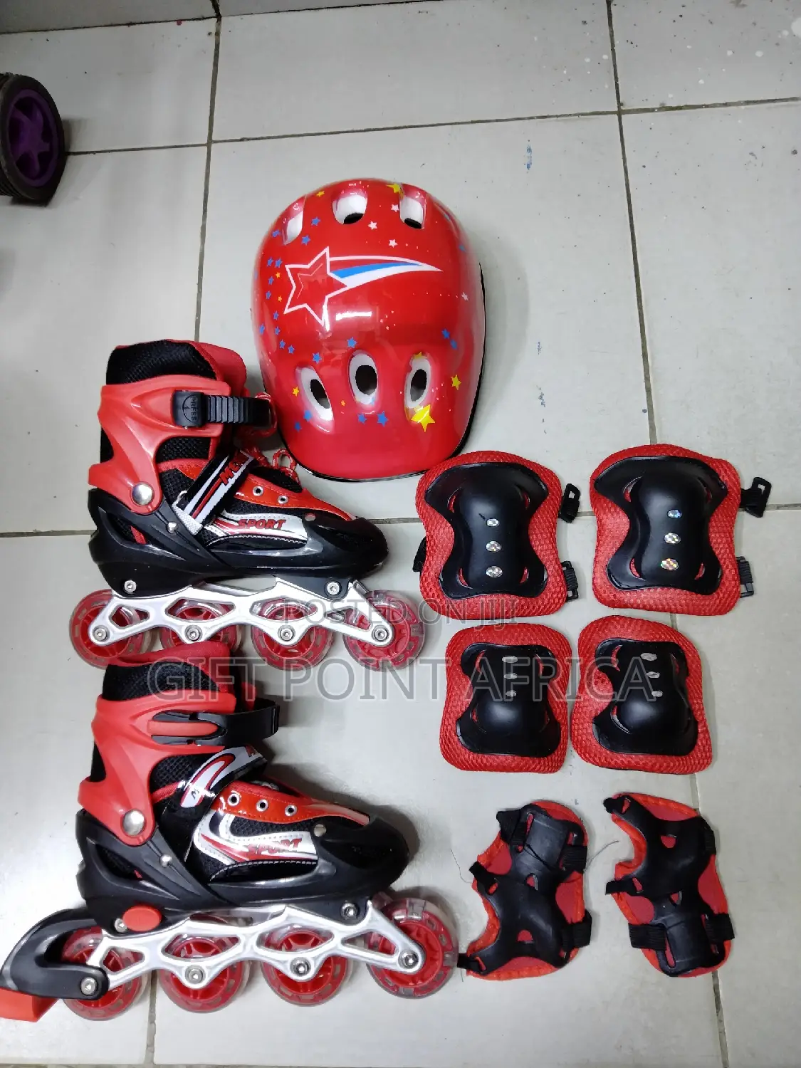Red Full Set Roller Skates for Kids