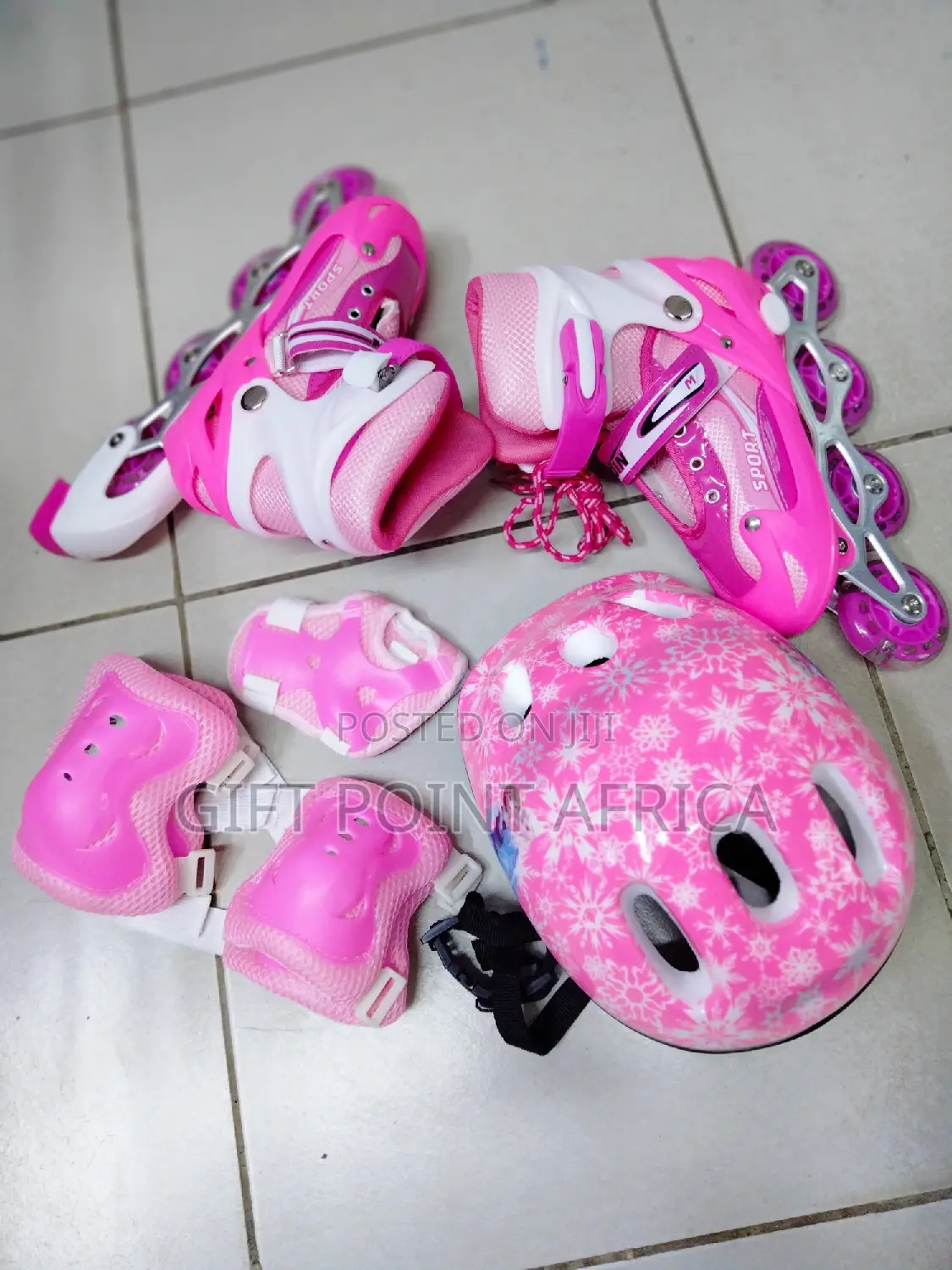 Pink Full Set Roller Skates for Kids