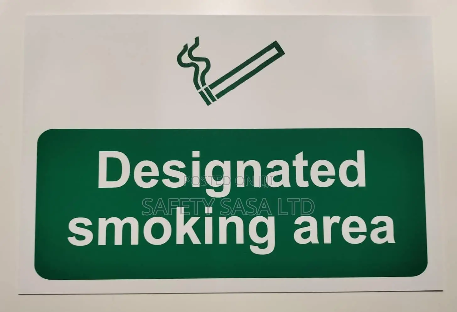 Designated Smoking Area Signage