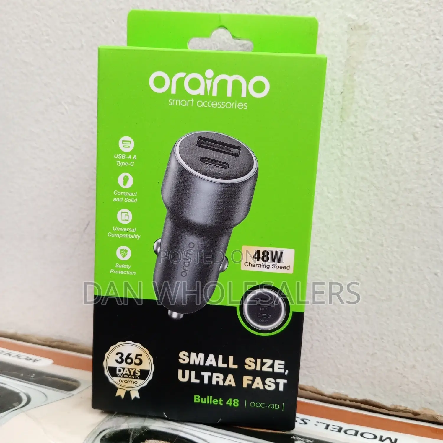 Oraimo Car Charger 48 W Charging Speed