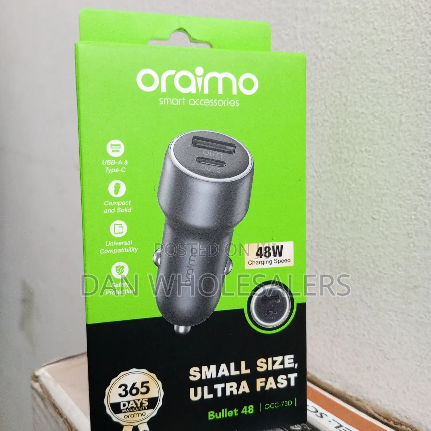 Oraimo Car Charger 48 W Charging Speed