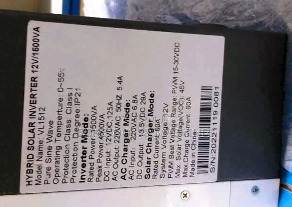 Solar Max 12V 1.5 KVA Pure Sine Wave Hybrid Solar Inverter.