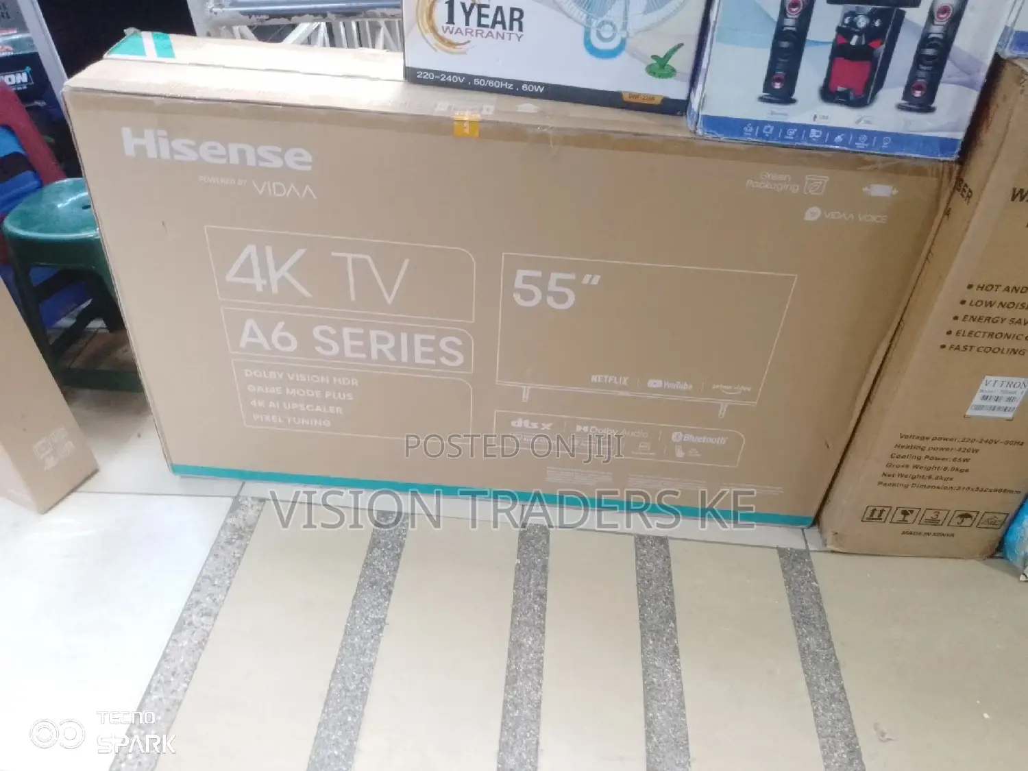 Hisense A6 Series 55-Inches Class Uhd Smart Google Tv