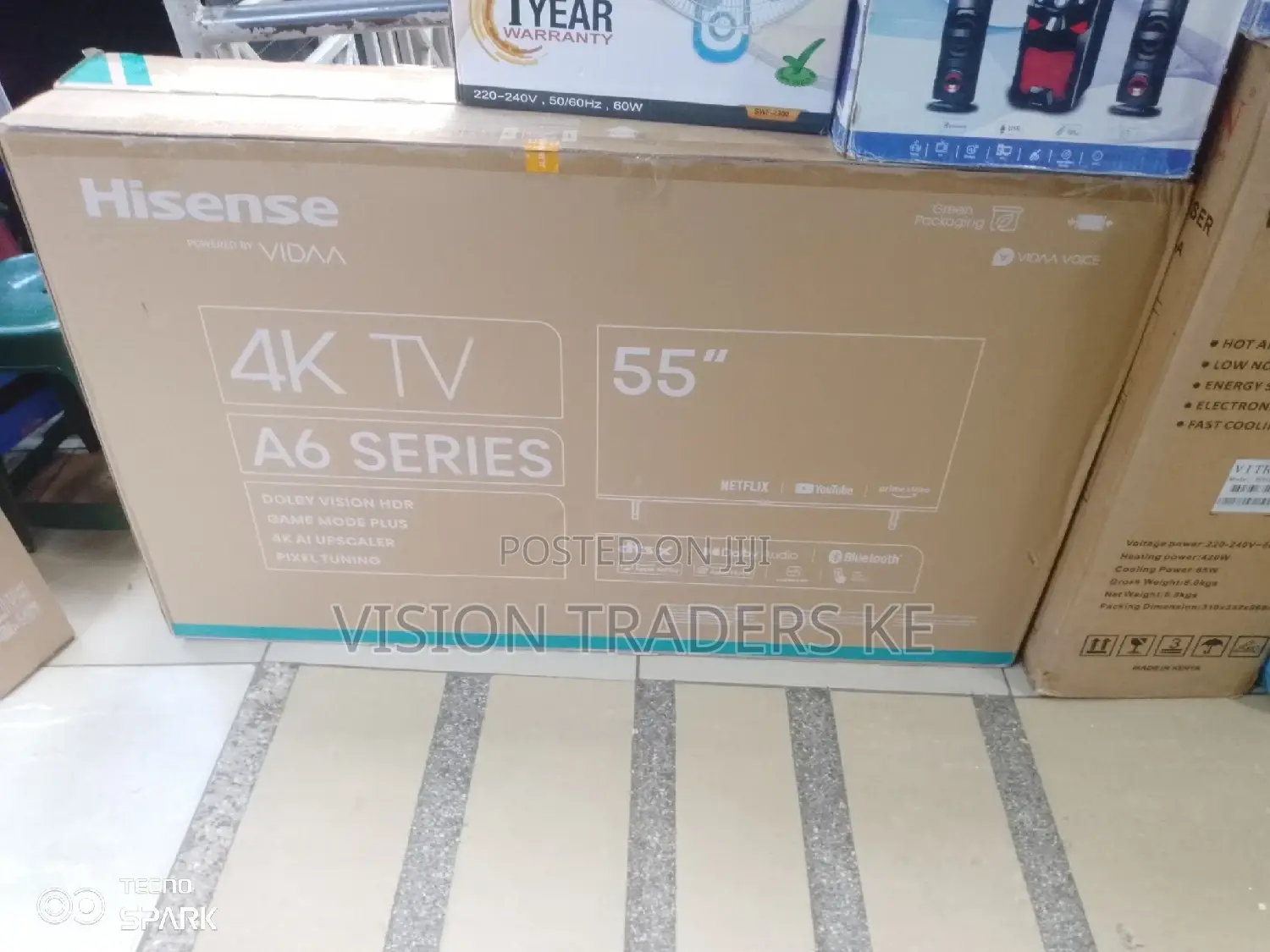 Hisense A6 Series 55-Inches Class Uhd Smart Google Tv